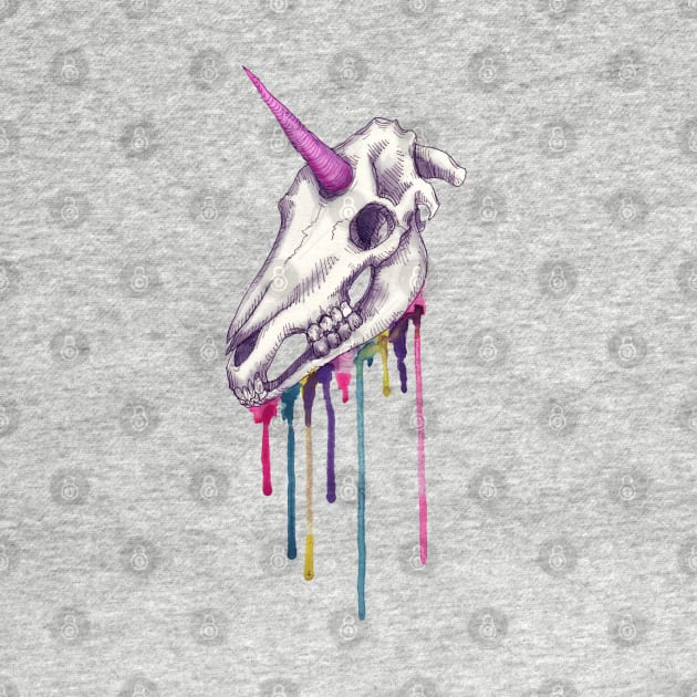 Unicorn Skull by LVBart